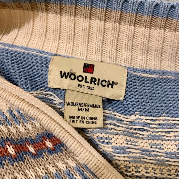 Vintage Woolrich half zip sweater fair isle Y2K 90’s - Picture 3 of 4